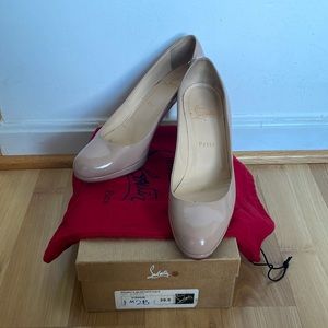Nude patent louboutins size 39.5